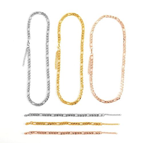 EVER TRUE 6er-Set- vielseitige Figaro-Halsketten und -Armbänder image number 0