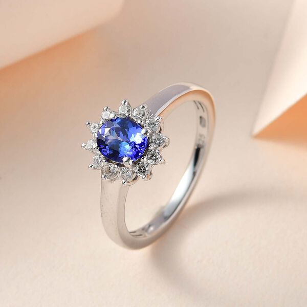 AAA Tansanit und Zirkon Halo Ring - 1,13 ct. image number 1