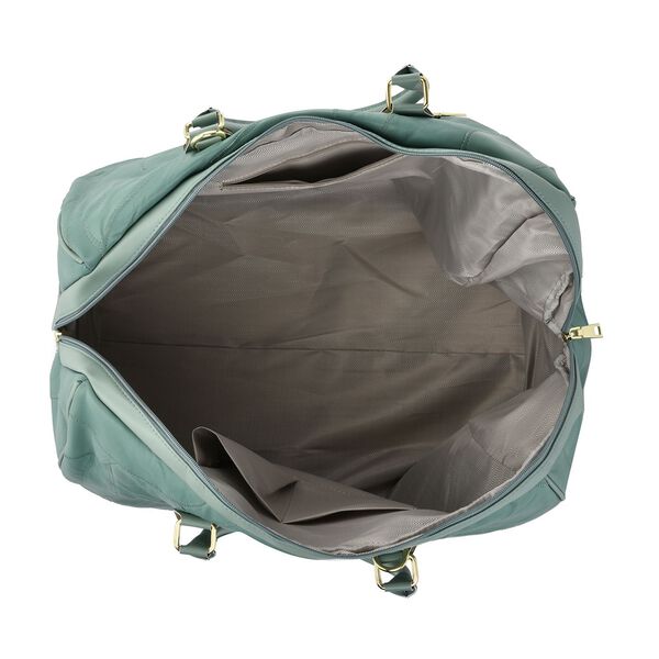 Stylische Patchwork-Reisetasche aus Schafsleder, grün image number 5