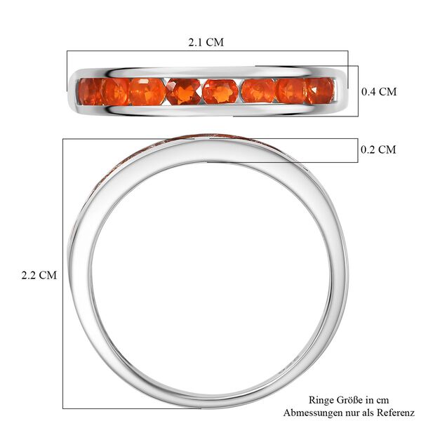Blaze Feuer Opal Ring 925 Silber platiniert (Gr&ouml;&szlig;e 17.00) ca. 0.38 ct image number 7