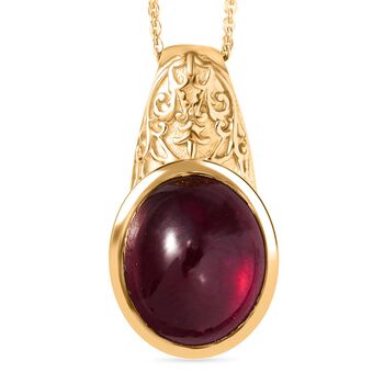 AAA Afrikanischer Rubin (Fissure gef&uuml;llt) Schmuckset 925 Silber 750 Gelbgold Vermeil ca. 13,00 ct.