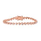 LUXURIANT DIAMOND - Lab Grown Diamant SI Armband ca. 19 cm 925 Silber 750 Roségold Vermeil ca. 2.51 ct