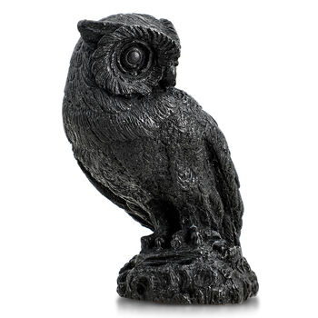 Eule Schungit Figur, 10x7,8cm