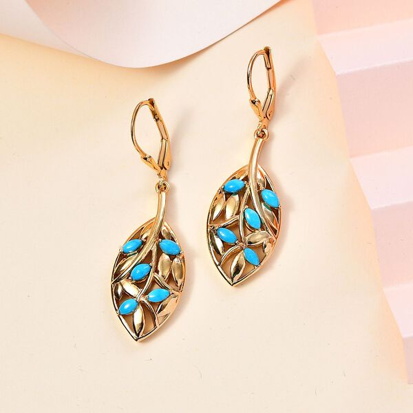 AA Sleeping Beauty T&uuml;rkis Ohrringe - 0,87 ct. image number 2