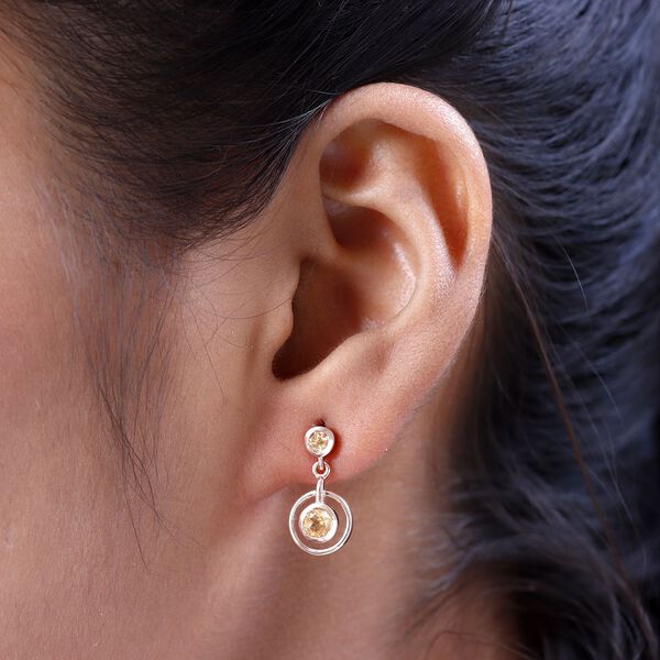 AA Ceylon kaiserliche Granat-Ohrh&auml;nger - 0,99 ct. image number 3