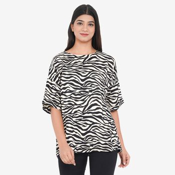 Tamsy bedrucktes Top, Blumendruck, Gr&ouml;&szlig;e 40