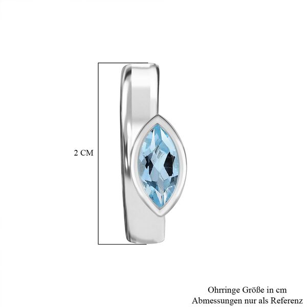 Himmelblauer Topas Ohrringe 925 Silber ca. 1.84 ct image number 5