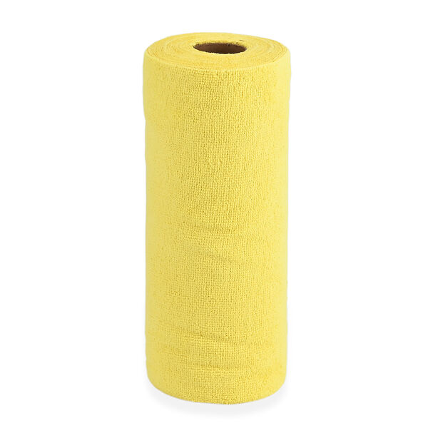 Wiederverwendbare Abrei&szlig;-Mikrofaserrolle, 30x30cm, Gelb image number 4