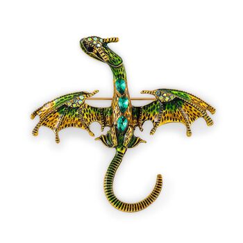 Mehrfarbiger Kristall Brosche emailliert