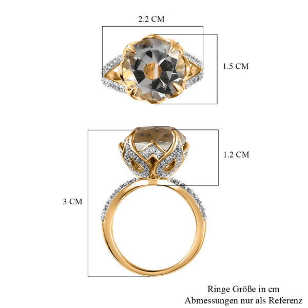 Prasiolith und Zirkon Ring - 8,06 ct. image number 7