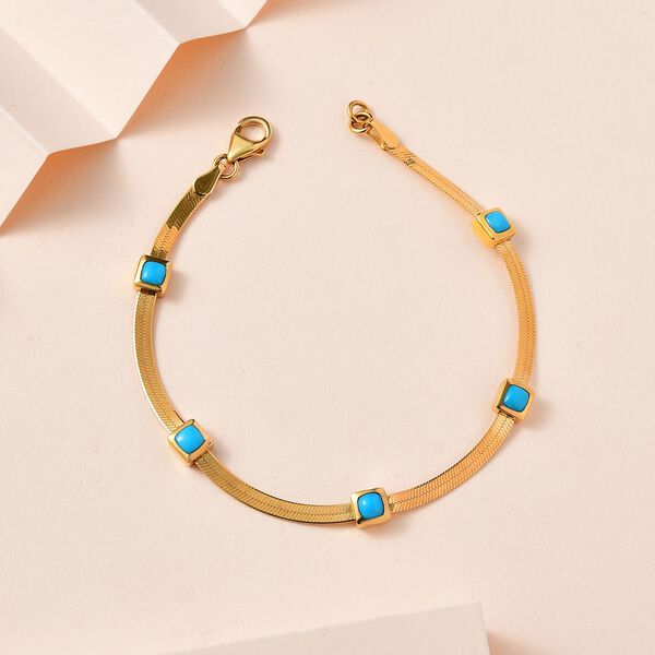 Sleeping Beauty Türkis Armband, 19 cm - 1,71 ct. image number 2