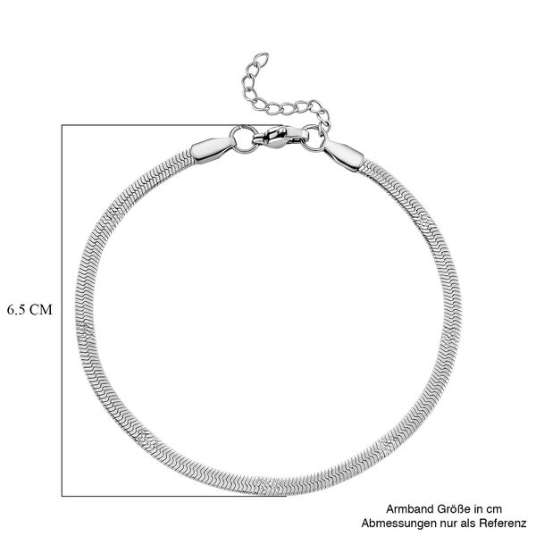316L Edelstahl Fischgrät Armband ca. 20 cm ca. 3,00g image number 5
