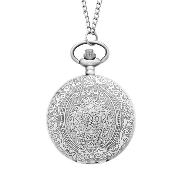 Strada - Taschenuhr, Japanisches Uhrwerk, silberfarben