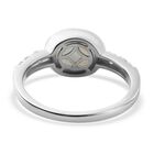 Natürlicher, äthiopischer Welo Opal und Zirkon-Ring, 925 Silber platiniert  - 1,46 ct. image number 6