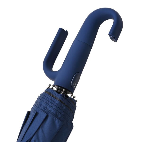 Sturmfester Regenschirm mit Aufbewahrungstasche, 58cm, Marineblau image number 7