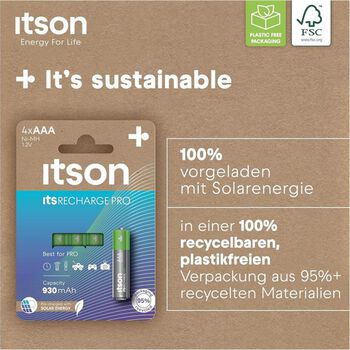 ITSON RECH AAA Akku 930 mAh 4er Set