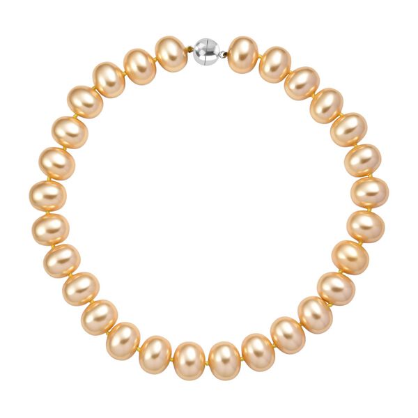 Goldene Farbe Muschelkernperle Halskette ca. 50 cm Reiner Edelstahl Standard image number 3