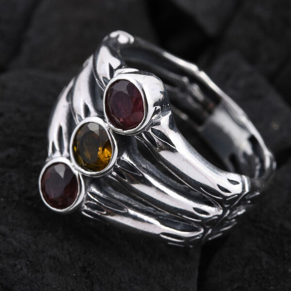Royal Bali Kollektion - Mehrfach-Turmalin Ring, 925 Silber  ca. 1,50 ct image number 1