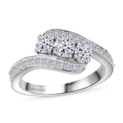 Lab Grown Diamant SI Ring 925 Silber rhodiniert (Größe 20.00) ca. 1,00 ct image number 3