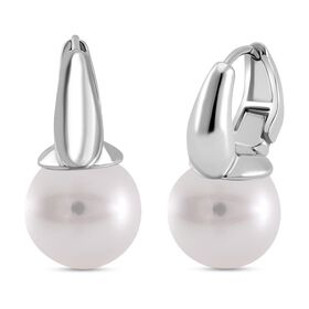 Weiße Muschelkernperle Ohrringe