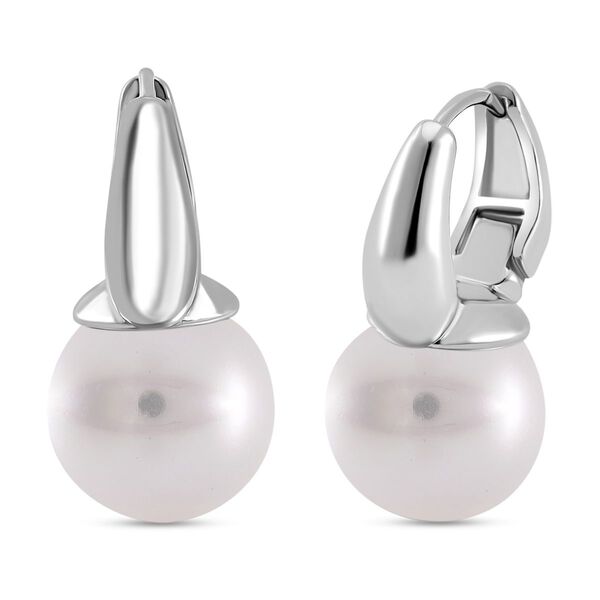 Wei&szlig;e Muschelkernperle Ohrringe image number 0