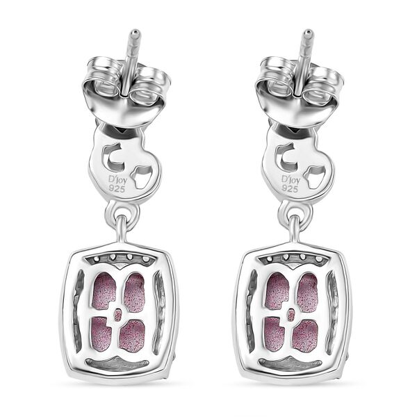 D'Joy Maulbeer Mondstein, Orissa Rose Granat Ohrringe 925 Silber Rhodiniert und 750 Gelbgold Vermeil ca. 3.86 ct image number 5