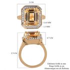 Citrine und Zirkon Ring 925 Silber 585 Vergoldet image number 6