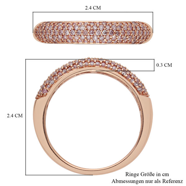 Nat&uuml;rlicher, rosa Diamant Ring, 585 Ros&eacute;gold  ca. 0,50 ct image number 7