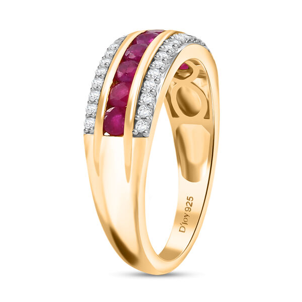 D'Joy AA burmesischer Rubin und Zirkon Ring - 1,34 ct. image number 5