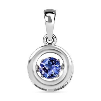 Tansanit Anh&auml;nger 925 Silber rhodiniert ca. 0.39 ct