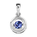 Tansanit Anhänger 925 Silber rhodiniert ca. 0.39 ct