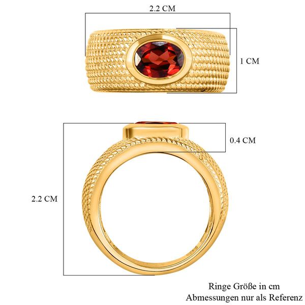 Roter Granat Ring Messing (Größe 17.00) ca. 1,60 ct image number 7
