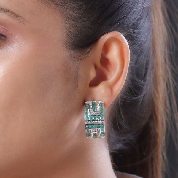 AAA Kagem sambische Smaragd-Ohrringe - 6,44 ct. image number 3