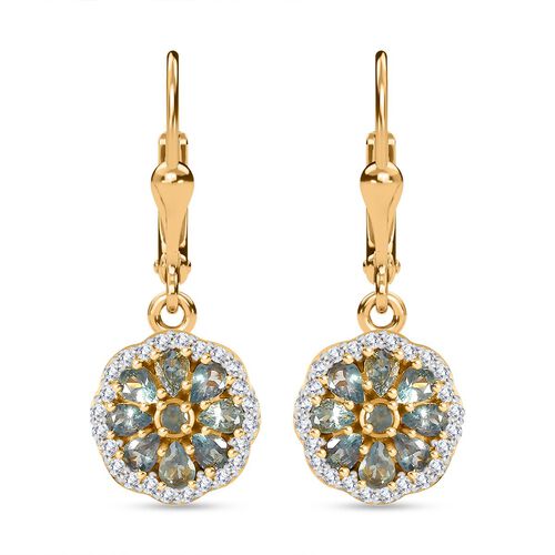 Alexandrit  und Moissanit Ohrringe - 1,55 ct. image number 0