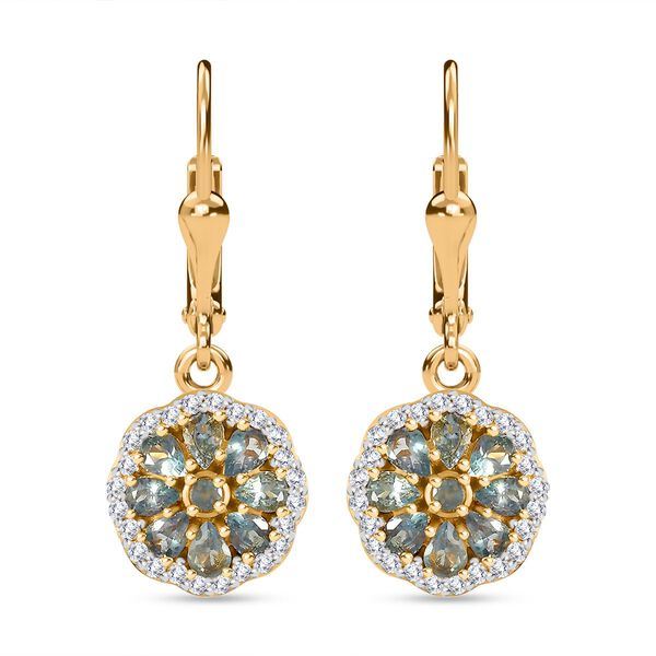 Alexandrit  und Moissanit Ohrringe - 1,55 ct. image number 0