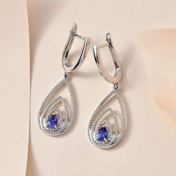 AA Tansanit Ohrringe - 0,69 image number 2