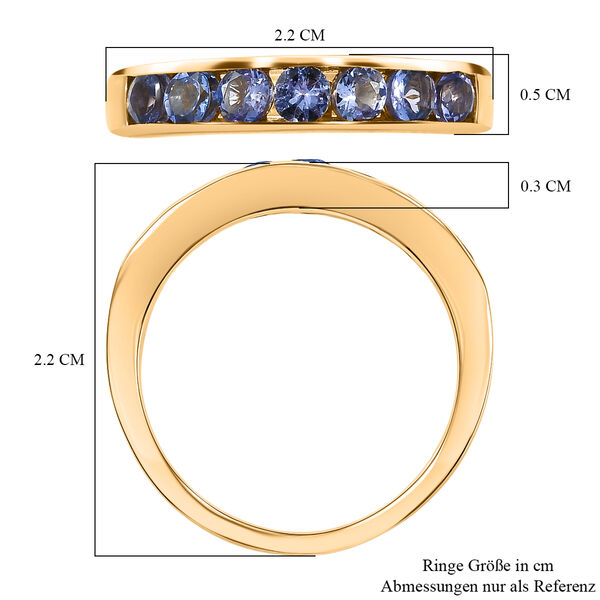 D'Joy AA Tansanit Ring, 925 Silber vergoldet - 0,89 ct. image number 7
