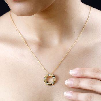 Wei&szlig;er Diamant P Anh&auml;nger 925 Silber Gelbgold Vermeil ca.