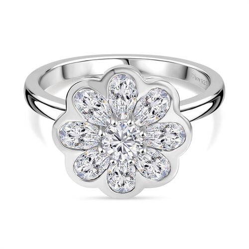 D’joy Moissanit Ring 925 Silber rhodiniert (Größe 17.00) ca. 1,69 ct image number 0