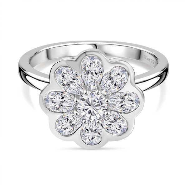 D’joy Moissanit Ring 925 Silber rhodiniert (Größe 17.00) ca. 1,69 ct image number 0