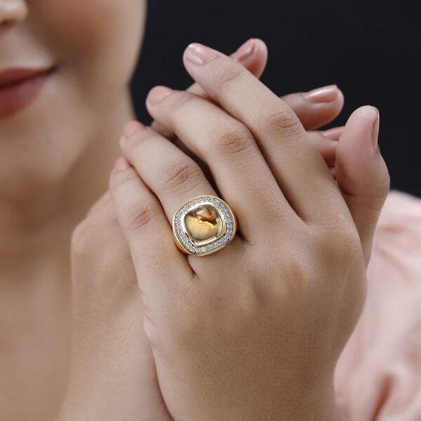 AA Citrin und Zirkon Ring - 8,89 ct. image number 3