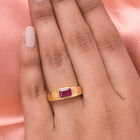 Afrikanischer Rubin-Ring, (Fissure gefüllt), 925 Silber vergoldet (Größe 20.00) ca. 1,62 ct image number 2