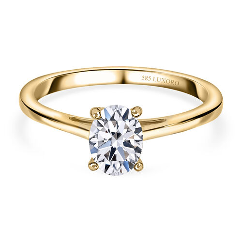 LUXORO IGI zertifizierter SI-GH Labor Diamant Ring in 585 Gelbgold - 1 ct. image number 0