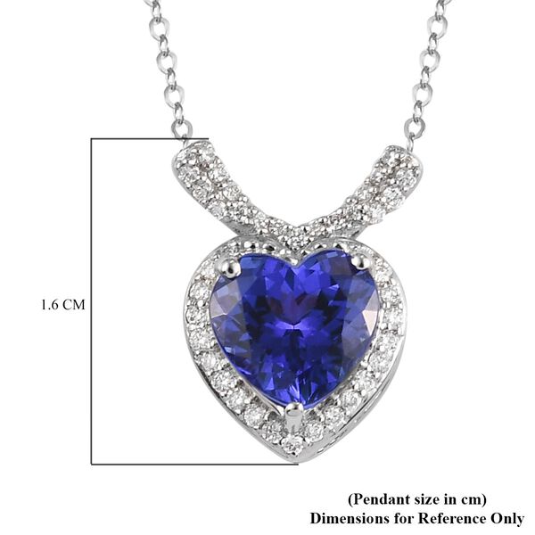 RHAPSODY AAAA Tansanit und Diamant-Anhänger mit Kette, VS E-F, 45 cm. 950 Platin ca. 2,32 ct image number 6