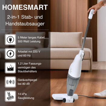 Homesmart 2-in-1 Stab- und Handstaubsauger
