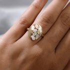 Natürlicher, äthiopischer Opal-Ring, 925 Silber Gelbgold Vermeil  ca. 0,87 ct image number 2