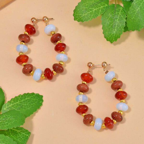 Multi Edelstein Ohrringe- 59 ct. image number 2