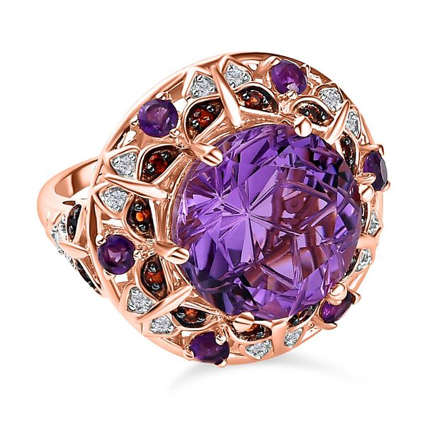 GP Trionfo Kollektion- AA Rose De France Amethyst und Multi-Edelstein-Ring - 9,71 ct.