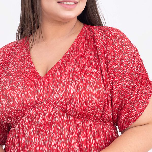 Tamsy - Plissee-Abendkleid, One Size, Rot image number 4