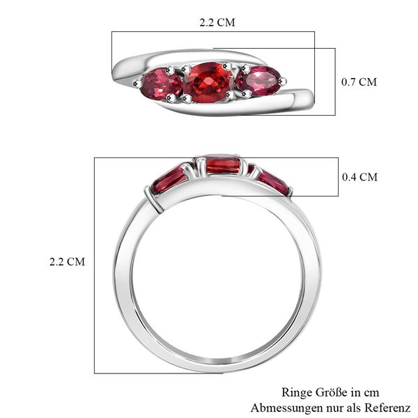 Roter Granat und Orissa Rose Granat Ring - 1,06 ct. image number 7